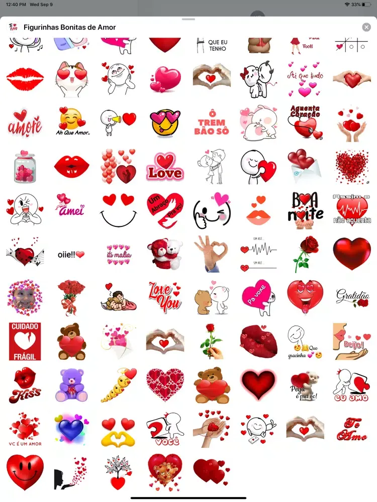 Ảnh chụp màn hình của Figurinhas Bonitas de Amor iPad 