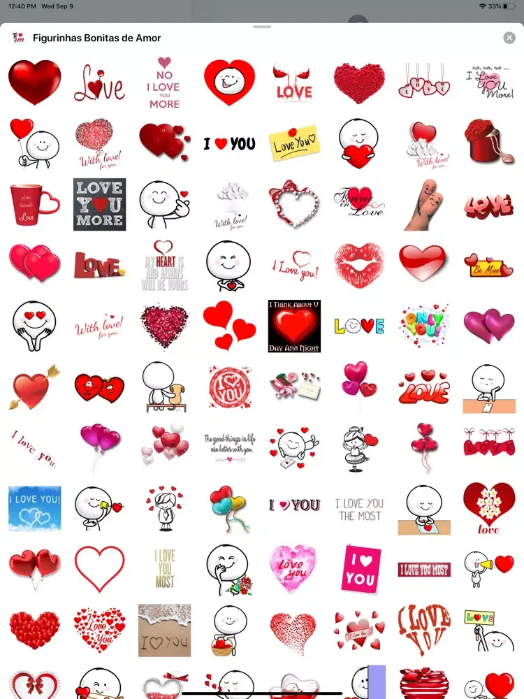 Ảnh chụp màn hình của Figurinhas Bonitas de Amor iPad 