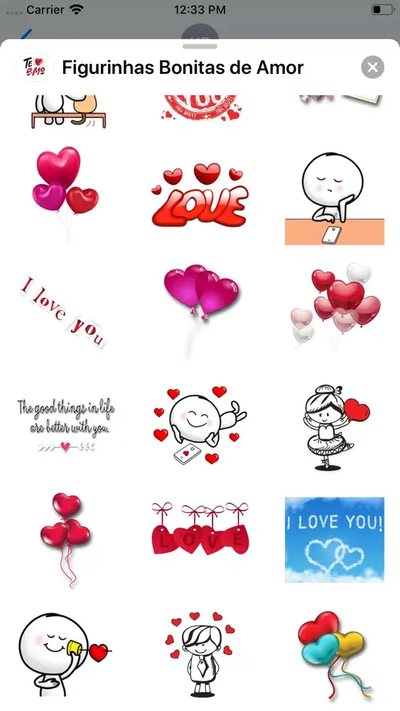 Ảnh chụp màn hình của Figurinhas Bonitas de Amor