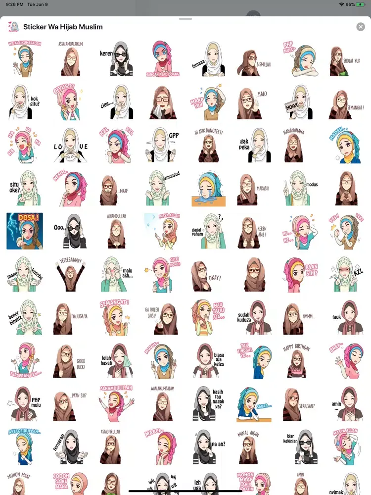 Ảnh chụp màn hình của Sticker Wa Hijab Muslim iPad 