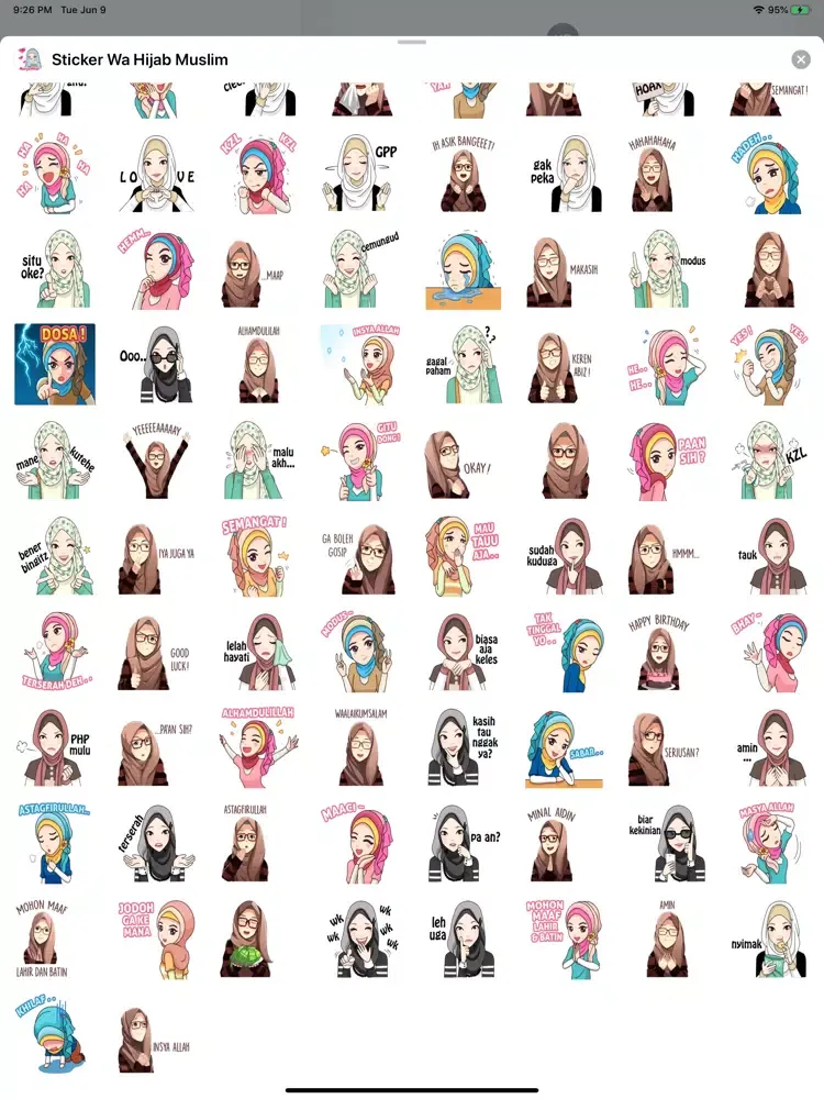 Ảnh chụp màn hình của Sticker Wa Hijab Muslim iPad 