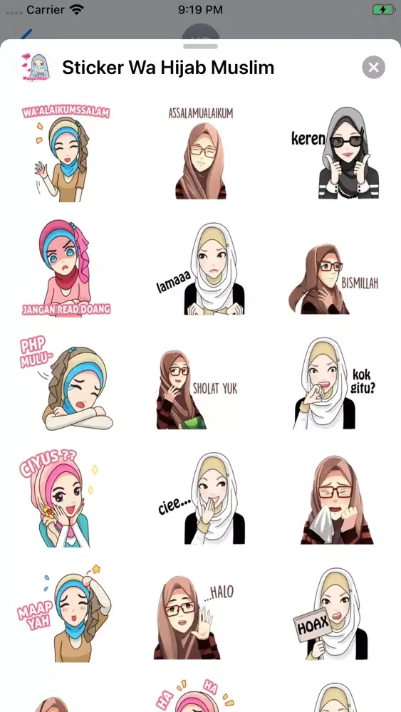 Ảnh chụp màn hình của Sticker Wa Hijab Muslim