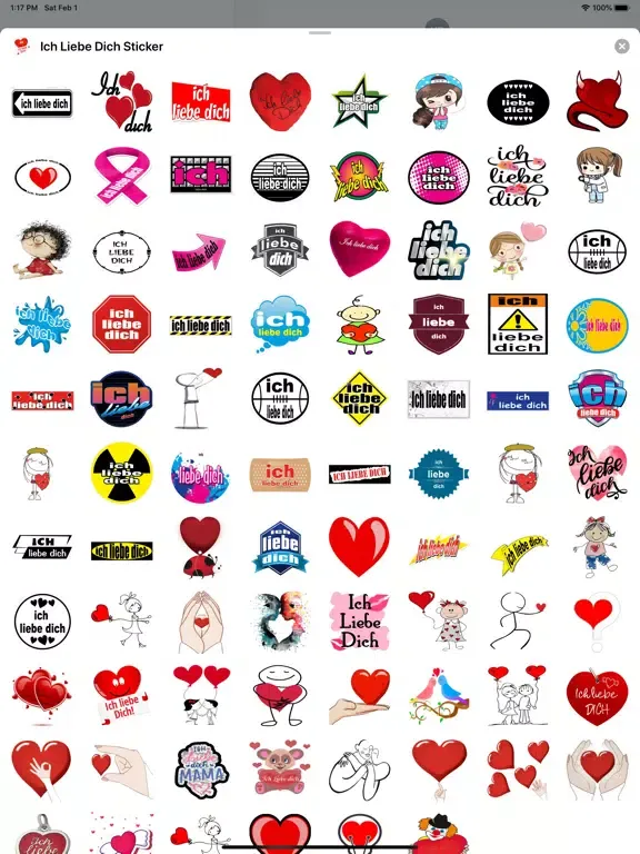 Captures d'écran de Ich Liebe Dich Sticker iPad 