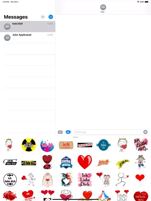Captures d'écran de Ich Liebe Dich Sticker iPad 
