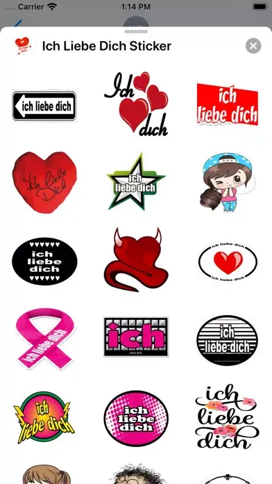 Captures d'écran de Ich Liebe Dich Sticker