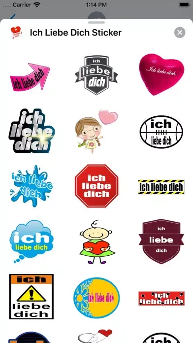 Captures d'écran de Ich Liebe Dich Sticker