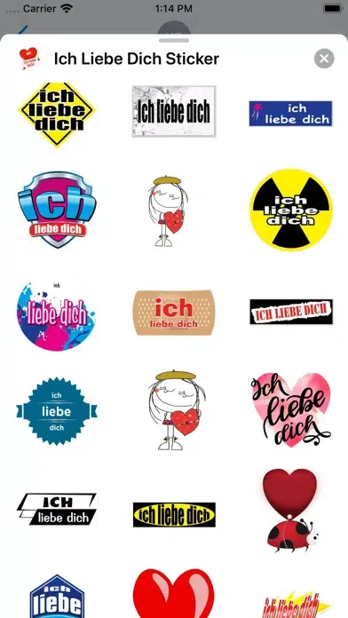 Captures d'écran de Ich Liebe Dich Sticker