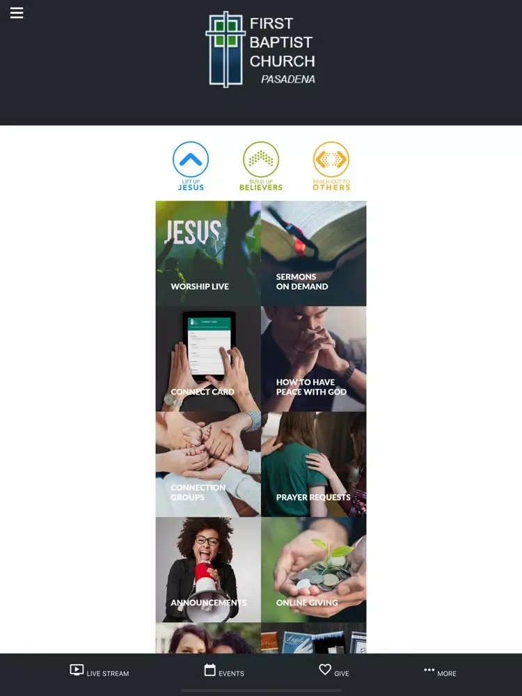 Скриншоты First Baptist Church Pasadena iPad 