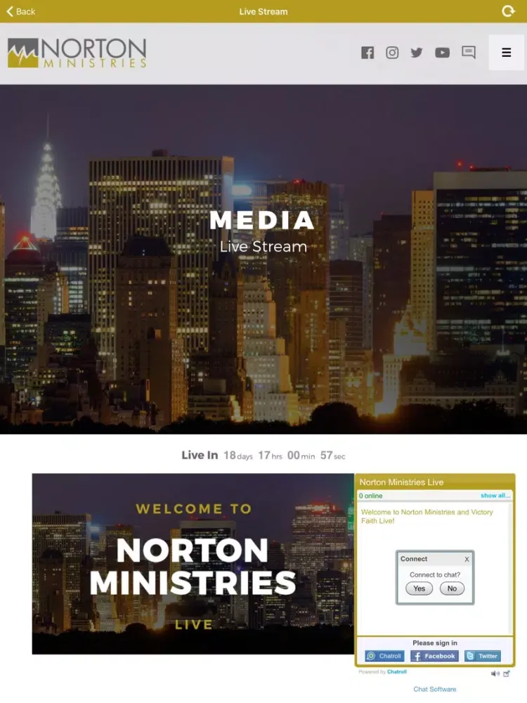 Ảnh chụp màn hình của Norton Ministries iPad 