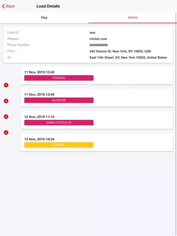 Captures d'écran de FAK Track and Trace iPad 