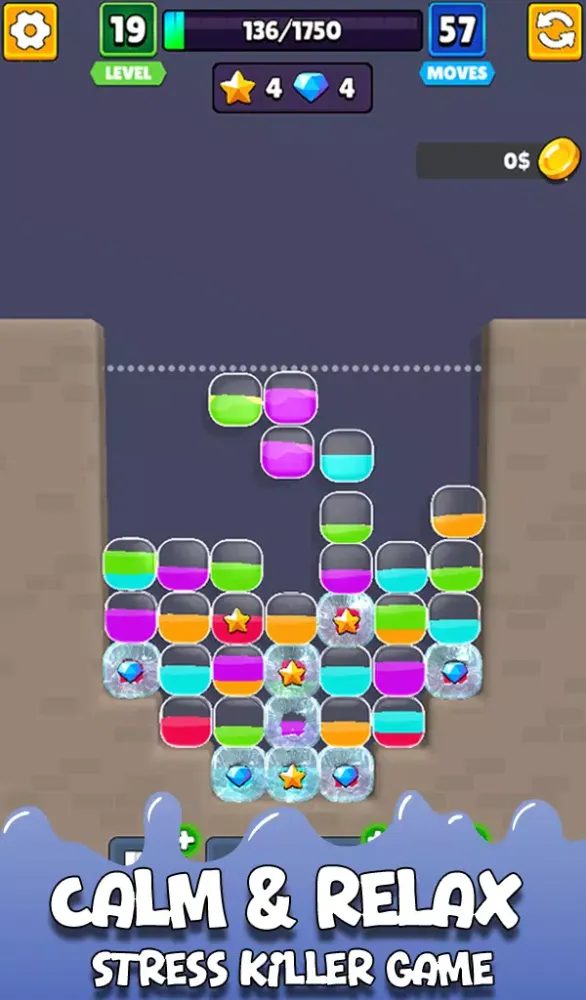 Capturas de tela do Bubble Tetris