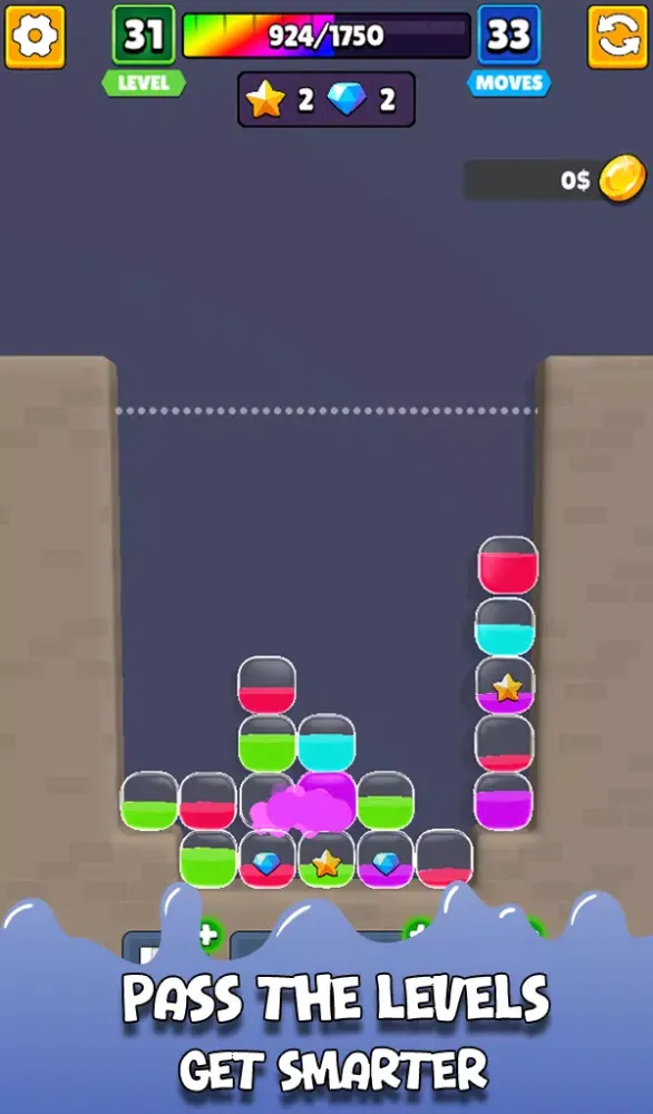Capturas de tela do Bubble Tetris