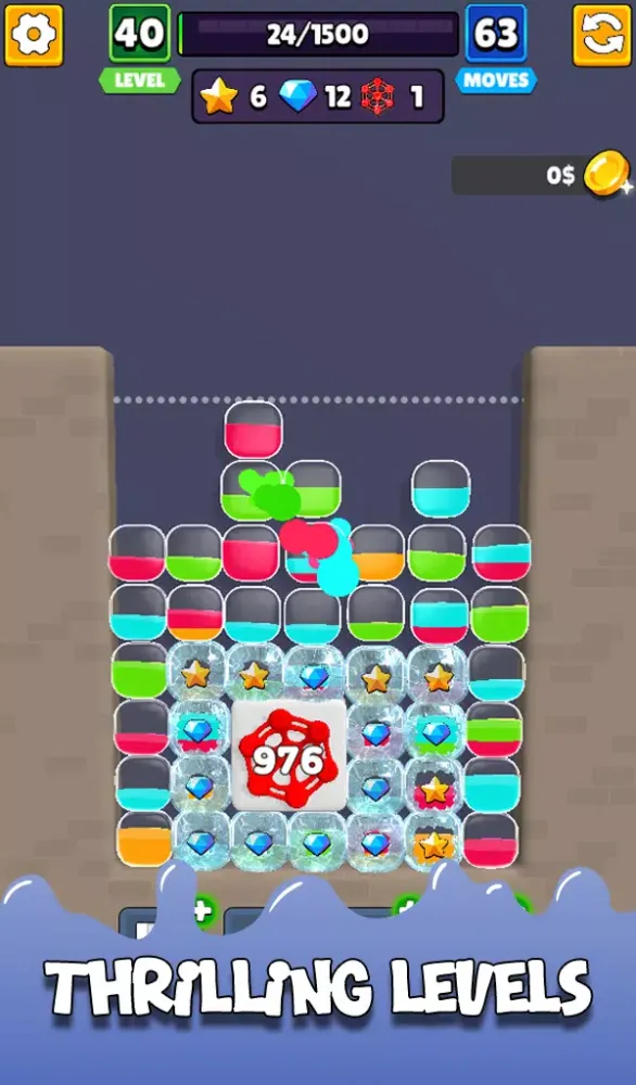 Capturas de tela do Bubble Tetris