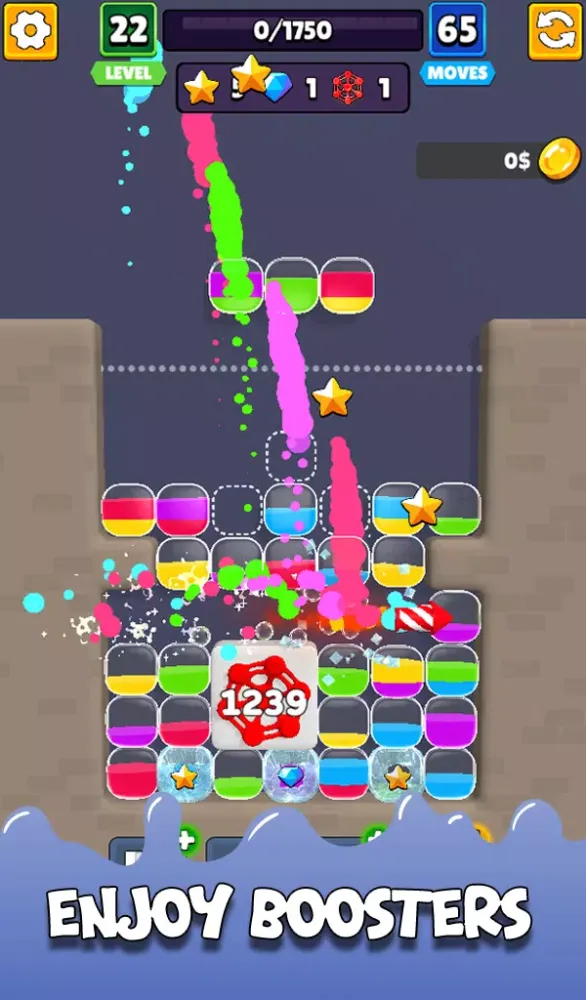 Capturas de tela do Bubble Tetris