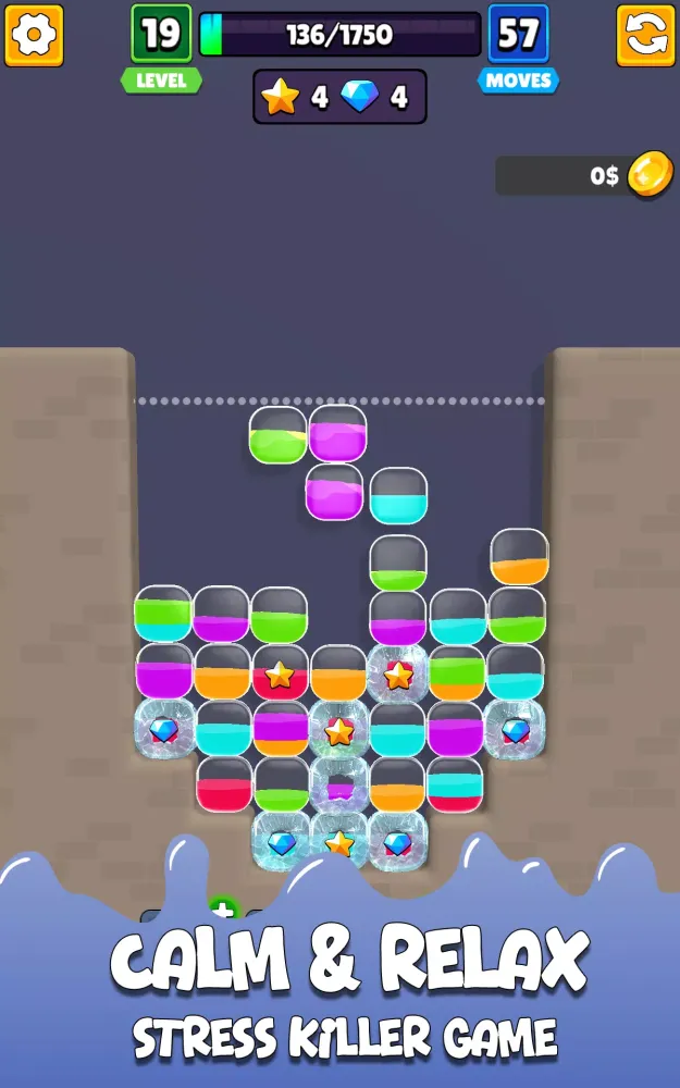 Capturas de tela do Bubble Tetris