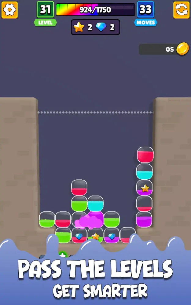 Capturas de tela do Bubble Tetris