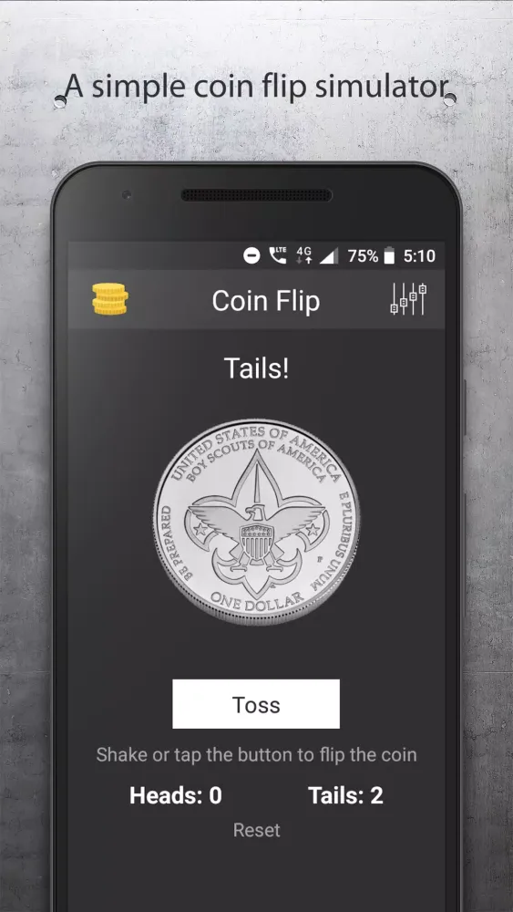 ภาพหน้าจอของ Coin Flip