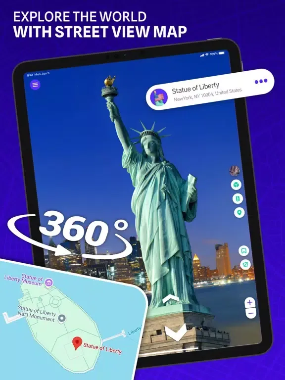 Street View : Live Maps App iPad  سکرین شاٹس