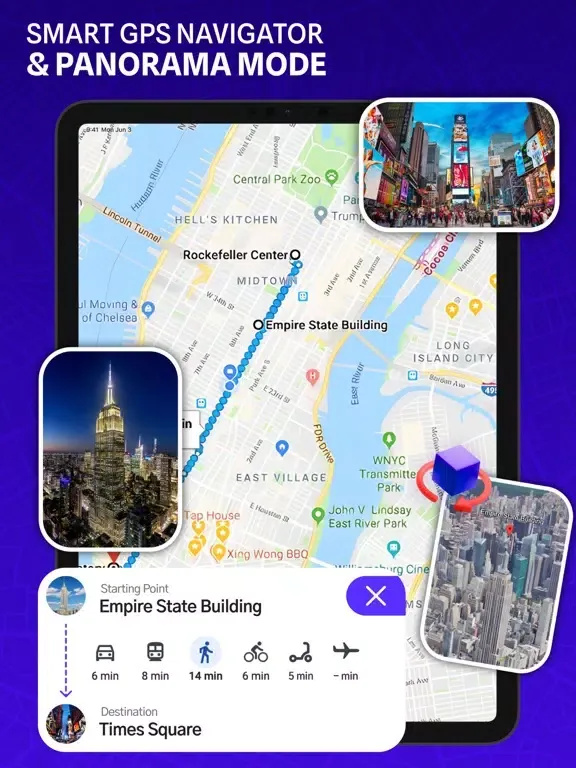 Street View : Live Maps App iPad  سکرین شاٹس