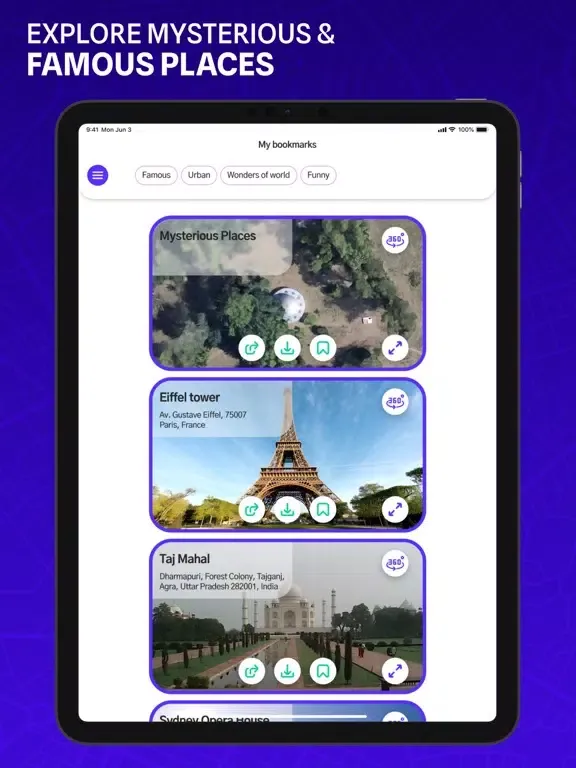 Street View : Live Maps App iPad  سکرین شاٹس