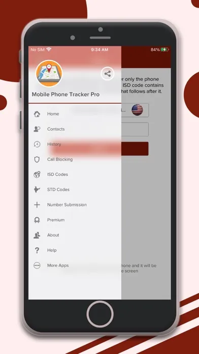 Tangkapan layar Mobile Phone Tracker Pro - SIM