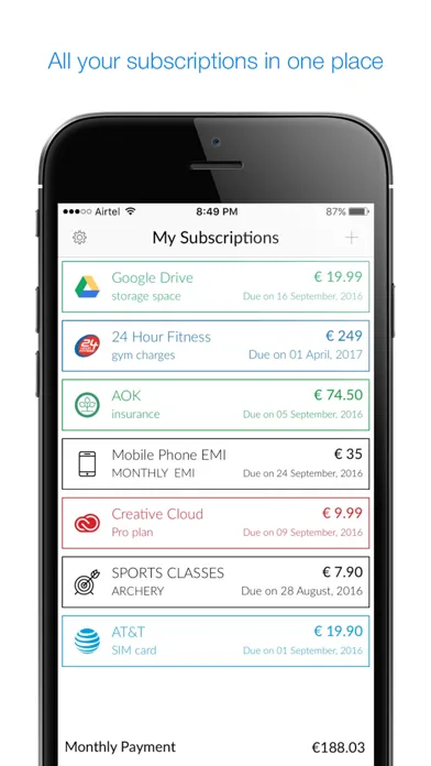 Ảnh chụp màn hình của Robin - Subscription Manager
