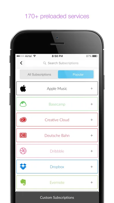 Ảnh chụp màn hình của Robin - Subscription Manager