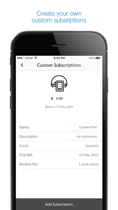 Ảnh chụp màn hình của Robin - Subscription Manager