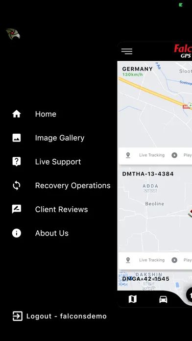 ภาพหน้าจอของ Falcons™ GPS Tracking