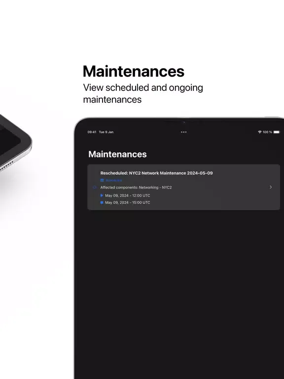Capturas de tela do Status for DigitalOcean iPad 