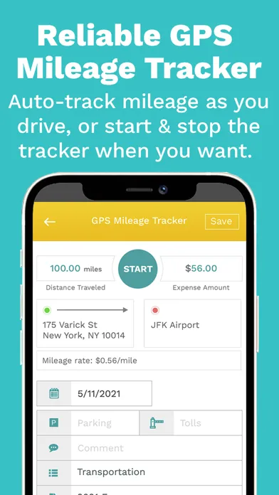 Captures d'écran de Falcon: Simple Mileage Tracker