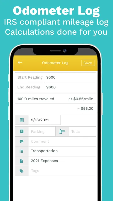 Captures d'écran de Falcon: Simple Mileage Tracker