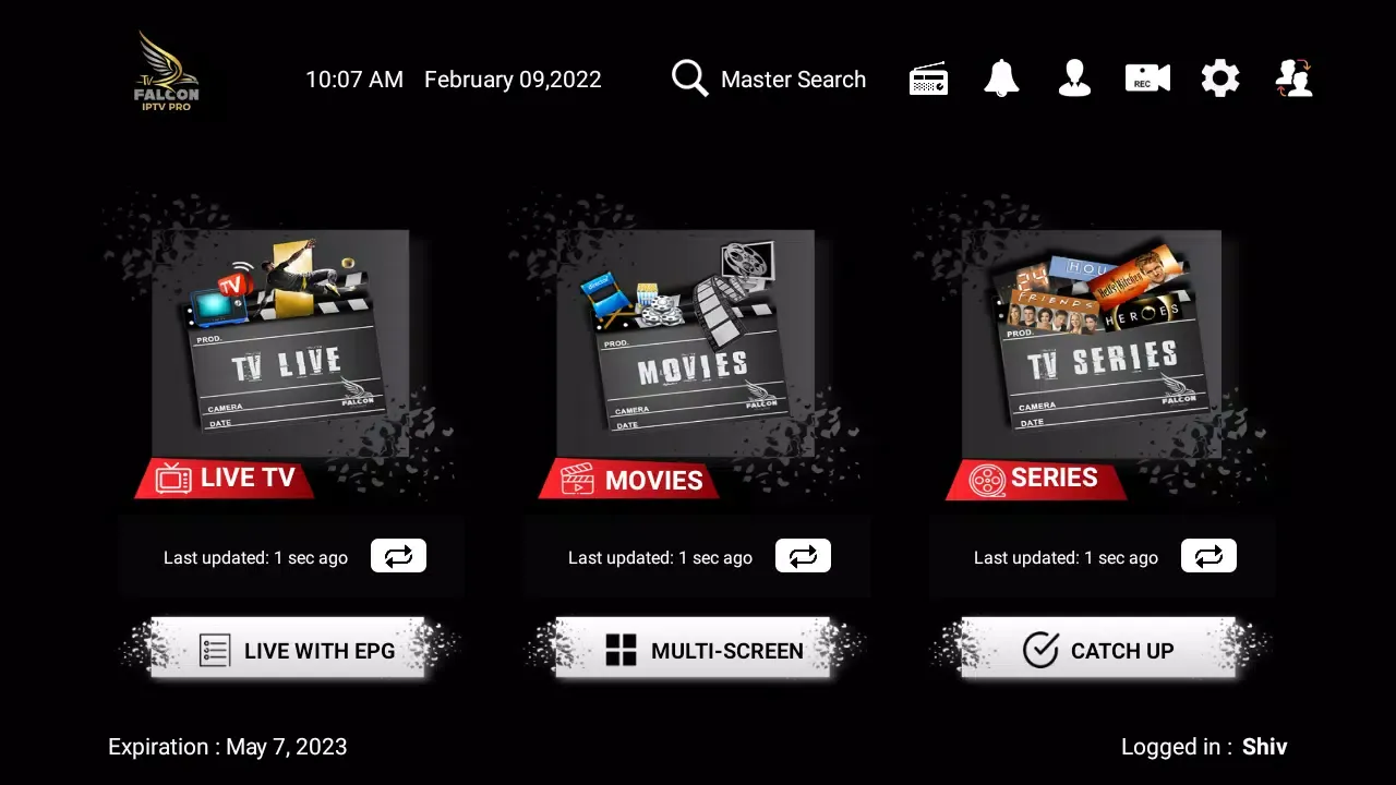 FALCON IPTV PRO Screenshots