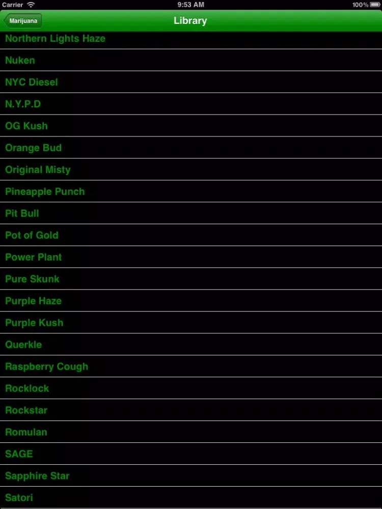 Screenshot di Marijuana Handbook Lite HD - The Ultimate Medical Cannabis Guide With The Best of Edible, Ganja Strains, Weed Facts, Bud Slang and More! iPad 