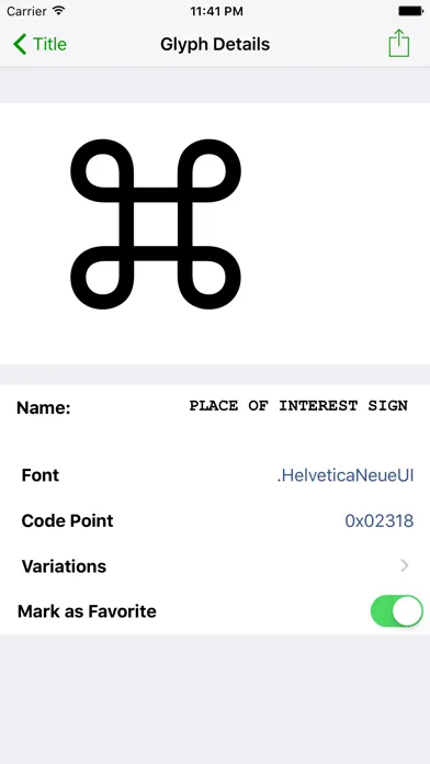 Screenshot di Unicode Character Viewer