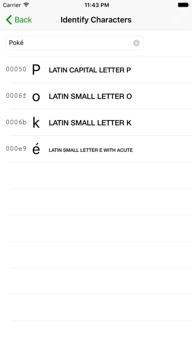 Screenshot di Unicode Character Viewer