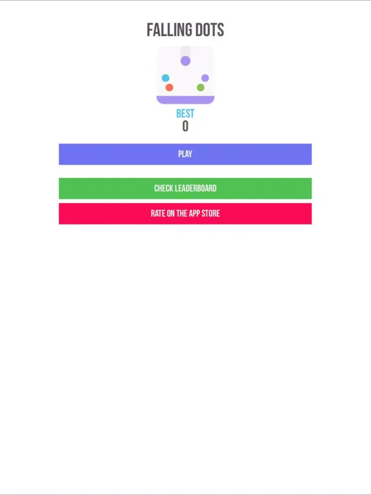 Tangkapan layar Falling-Dots iPad 