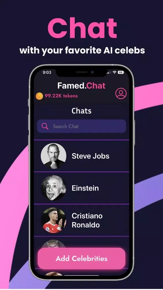 Famed.Chat: AI Celebrity Chat سکرین شاٹس