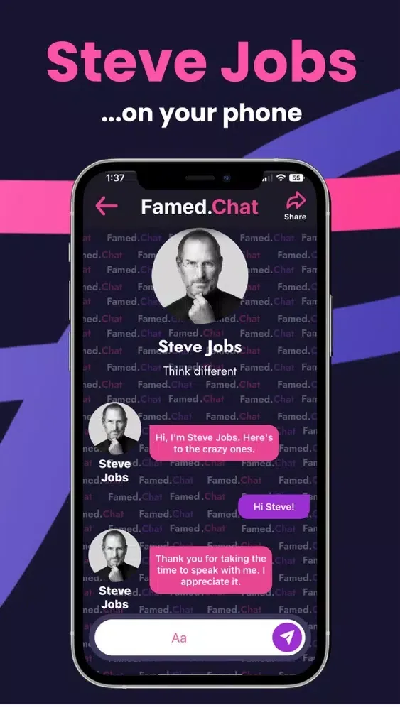 Famed.Chat: AI Celebrity Chat سکرین شاٹس