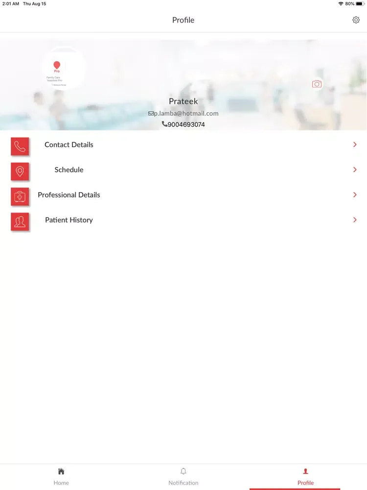 Captures d'écran de Family Care Hospitals Pro iPad 