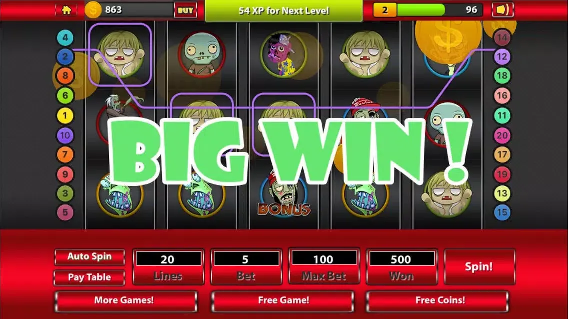 Zombie Las Vegas Casino Slots machine! lucky game of the day স্ক্রিনশট