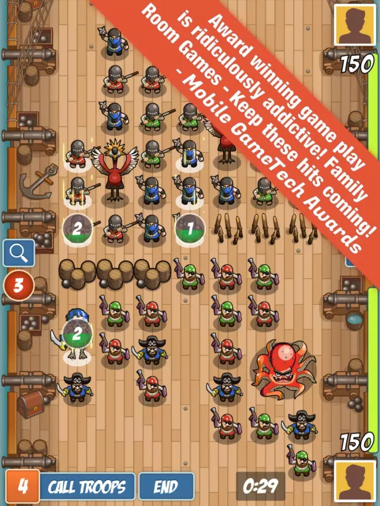 War Games: Pirates Versus Ninjas - A 2 player and Multiplayer Combat Game iPad 应用截图