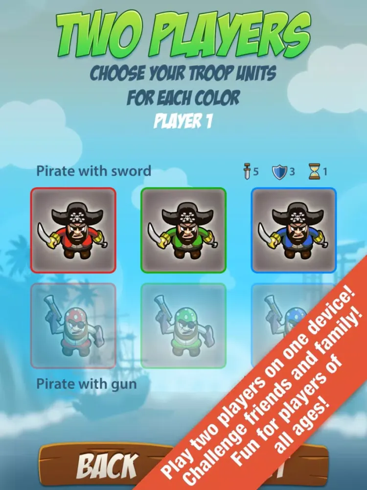 War Games: Pirates Versus Ninjas - A 2 player and Multiplayer Combat Game iPad 应用截图