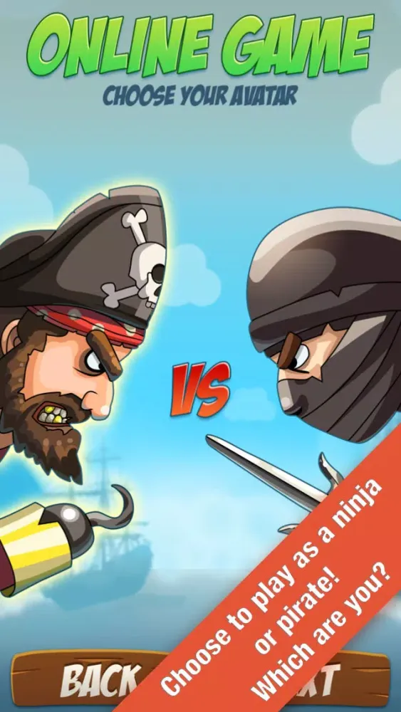 War Games: Pirates Versus Ninjas - A 2 player and Multiplayer Combat Game应用截图