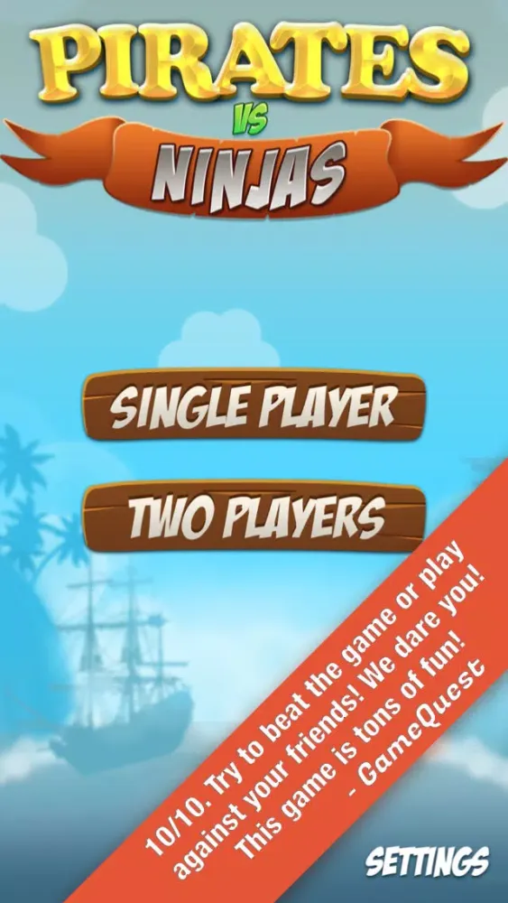 War Games: Pirates Versus Ninjas - A 2 player and Multiplayer Combat Game应用截图