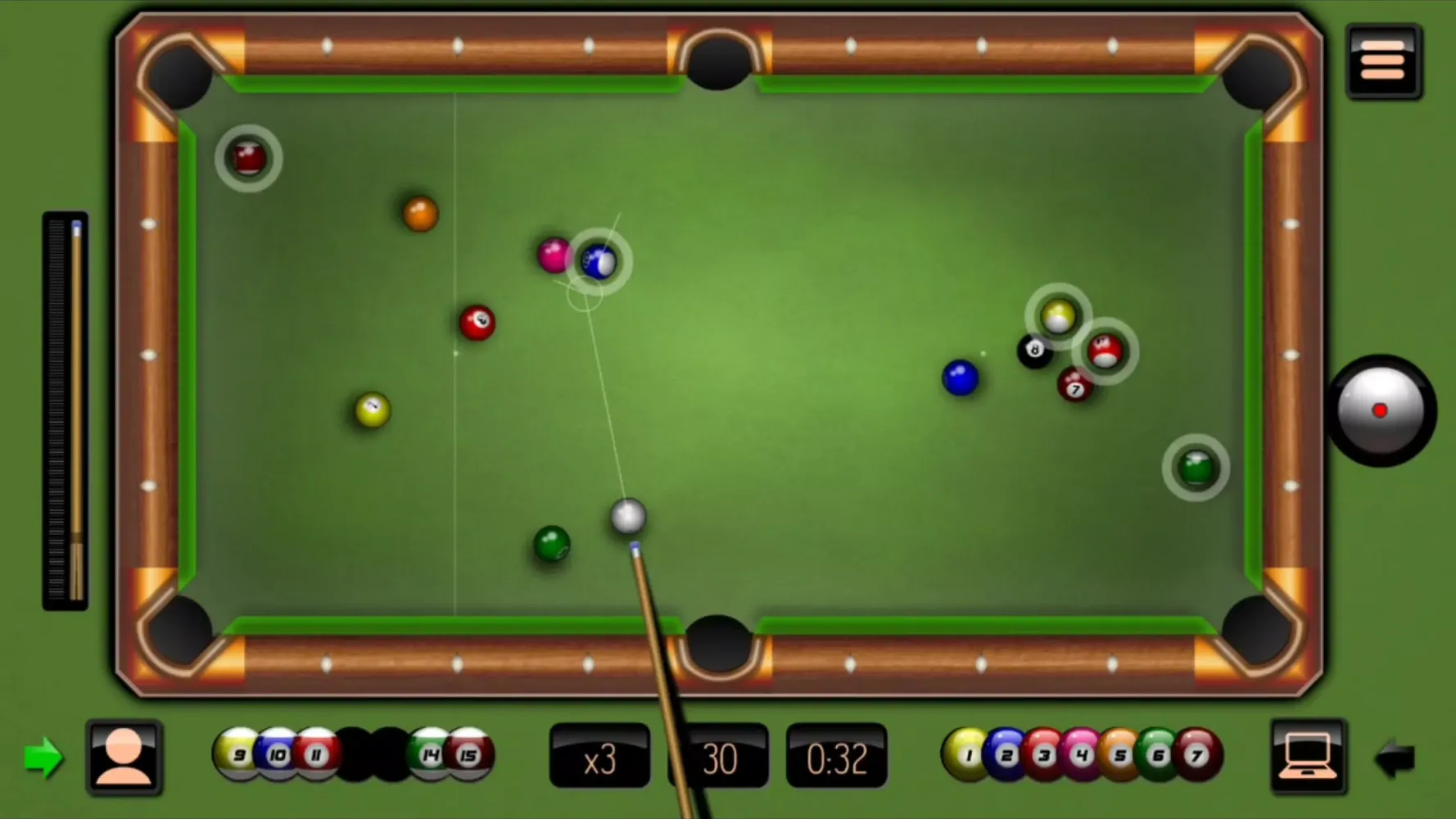 Famobi's 8 Ball Billiards Screenshots