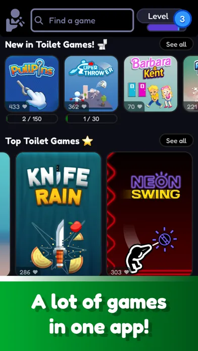 Toilet Games App سکرین شاٹس