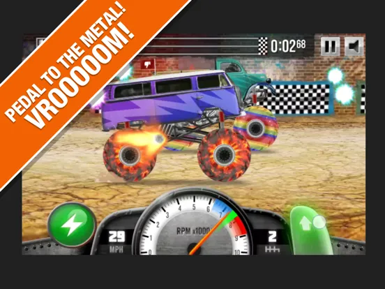Capturas de tela do Monster Truck Drag Racing iPad