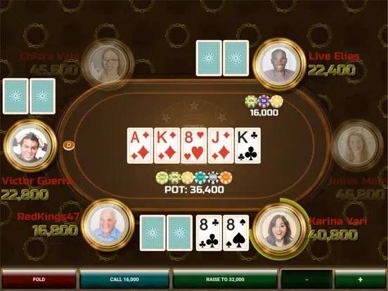 Famous Poker Players - Holdem iPad  Screenshots