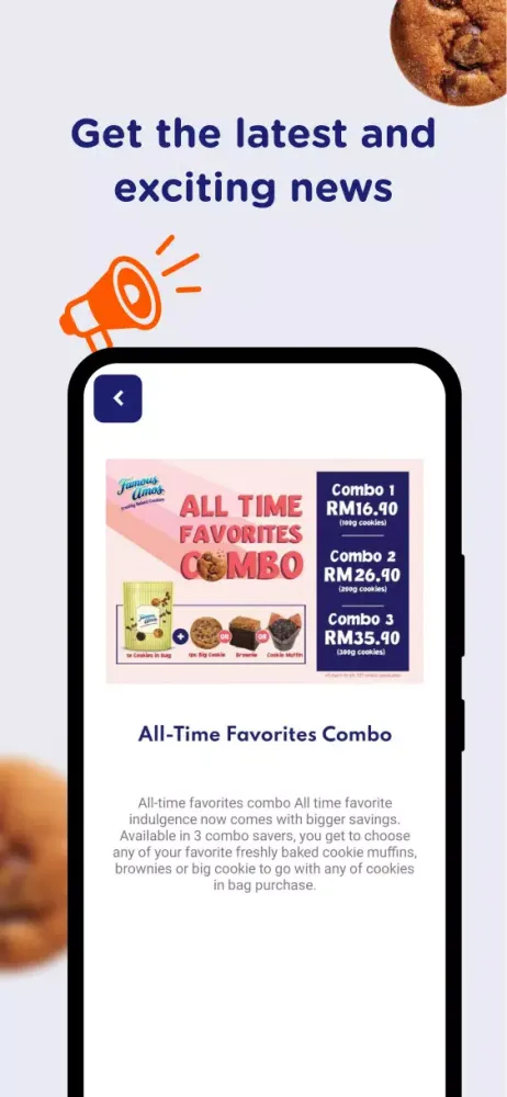 Famous Amos Malaysia Screenshots